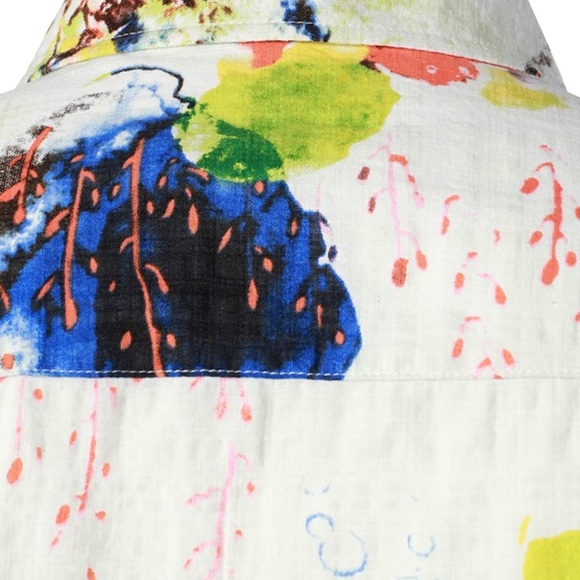 Men's Flower Short Sleeve Button Down Hawaiian Shirt - Picture 5 of 6